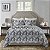 Kit Colcha Cobre Leito Queen Boutis Estampa Chevron Cinza Dupla Face 2,40 X 2,60 - Imagem 1