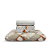 Jogo de Cama Lençol Solteiro Microtec 03 Peças Percal 200 Fios Estampado Losango Terracota Toque Macio - Imagem 1