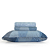 Jogo de Cama Lençol Solteiro Microtec 03 Peças Percal 200 Fios Estampado Geométricas Azul Toque Macio - Imagem 1