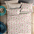 Jogo de Cama Lençol Queen Percal 200 Fios Estampado Floral Rosa e Marfim Microtec 04 Peças Toque Macio - Imagem 2