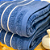 Jogo com 4 Toalhas Wave Premium 450g/m 100% Algodão Banho e Bege e Azul - Imagem 3