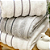 Jogo com 4 Toalhas Wave Premium 450g/m 100% Algodão Banho e Branco e Cinza - Imagem 3