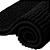 Tapete para banheiro bolinha microfibra Absorvente Preto 40 x 60 Cm - Imagem 7