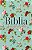 Livro Bíblia ARC 860 Rosas do Campo Aqua - Letra Normal: ... - Imagem 1