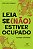 Leia se (não) estiver ocupado - Imagem 1