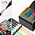 Canetinhas Coloridas Marca Texto Ponta Dupla 100 Cores - Imagem 6
