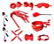 Kit Bondage Bdsm Completo Vermelho 10 Peças - Imagem 3