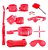 Kit Bondage Bdsm Completo Vermelho 10 Peças - Imagem 9