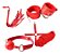 Kit Bondage Bdsm Completo Vermelho 10 Peças - Imagem 8