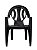 Cadeira de Plástico Poltrona Reforçada 182 Kilos Preta - Imagem 3