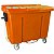 Container Contentor Plástico 1000 Litros Para Lixo  Com Pedal + Rodas 200mm + Dreno - Imagem 4