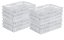 KIT 5 BANDEJAS PLÁSTICA NATURAL CAIXA 10 LITROS EMPILHÁVEL BRANCO CONGELAMENTO - Imagem 1