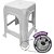 Kit 8 Banquetas/Bancos de Plástico Reforçado 150 Kilos Branco - Imagem 2