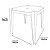 Kit 5 Mesas Plásticas Quadrada Monobloco Empilhavel 70x70 Branca - Imagem 4