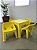 Mesa Infantil com 2 Cadeiras de Plástico Amarelo - Resistente e Seguro - Imagem 3
