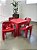 Mesa Infantil com 2 Cadeiras de Plástico Vermelha - Resistente e Seguro - Imagem 2