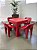 Mesa Infantil 50x50 Plástica Vermelha - Reforçada - Imagem 3