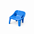 Cadeira Infantil Poltrona de Plástico Azul - Reforçada - Imagem 1