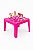 Mesa Infantil 50x50 Plástica Rosa - Reforçada - Imagem 1