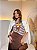 T-shirt Listras Marrom - Teddy - Imagem 1