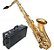 Saxofone Tenor Em Sib Laqueado + Case Hst402 Glq Hofma - Imagem 1