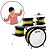Bateria Infantil Luen Pop Amarela Completa Para Crianças - Imagem 1