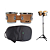 Bongo Torelli Natural 7x8 Tb011 Com Pedestal E Capa Extra Luxo - Imagem 1