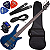 Kit Baixo 5 Cordas Giannini Gb205a Sonicx Translucent Blue - Imagem 1
