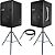 Kit Caixa De Som Ativa Passiva 500w Rms Usb + Cabo 10m - Imagem 1