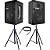 Kit Caixa De Som Ativa Passiva Datrel At12.250 500w Rms + 2 Tripe + Cabo P10 - Imagem 1