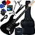 Kit Guitarra Elétrica Stratocaster Giannini G101 BK/BK Preto Gx03 - Imagem 1