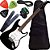 Kit Guitarra Stratocaster Eagle Sts002 Basswood Preto - Imagem 1