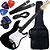 Kit Guitarra Stratocaster Elétrica Queens Sonicx Preto + Bag - Imagem 1