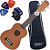 Kit Ukulele Soprano 21 Kalani Kal230 Snm Tabaco Com Bag - Imagem 1