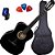 Kit Violão Acústico Aço C/ Capa Afinador S14 Preto Giannini - Imagem 1
