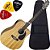 Kit Violão Folk Eletroacústico Modelo Zebra Gf1d Zw Giannini - Imagem 1
