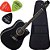 Kit Violão Giannini Eletroacústico Folk c/ Afinador Gdc-1 Bk - Imagem 1