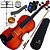 Kit Violino Michael 4/4 Vnm40 + Estojo Espaleira Acessórios - Imagem 1