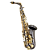 Saxofone Alto Eagle SA500BG Black Onyx com Chaves Douradas Afinação Si Bemol Estojo Extra Luxo - Imagem 1