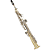 Sax Soprano Eagle Sp 502 Ln Laqueado Com Chaves Niqueladas - Imagem 1