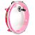 Pandeiro infantil Luen Rosa 8 Pol Junior Pele Cristal - Imagem 1