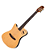 Violão Flat Marquês Nylon Elétrico Vn12 Canhoto Natural Tipo Godin - Imagem 1