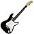 Guitarra Eletrica Queens D137546 - Preta e Branca - Imagem 1