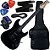 Kit Guitarra Elétrica Strato Tagima Woodstock Tg-500 Classic Bk Preta Gx01 - Imagem 1