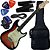 Kit Guitarra Elétrica Strato Tagima Woodstock Tg-500 Classic SB Sunburst Gx01 - Imagem 1