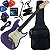 Kit Guitarra Elétrica Strato Tagima Woodstock Tg-500 Classic Roxo Metálico Gx02 - Imagem 1