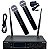 Microfone Sem Fio Duplo Com Visor Digital Devox Uhf Dx-580 - Imagem 1