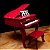 Piano Infantil Mini de Cauda Turbinho 30 Vermelho - Imagem 6