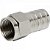 Conector F Tipo Barril Para Crimpar RG59 CONF0006 Níquel STORM - PCT / 100 - Imagem 1