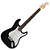 Guitarra Aria STG-003 Black - Imagem 1